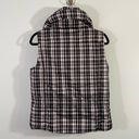 Calvin Klein Jeans  Women's Black/White Plaid Puffer Vest Size M Photo 8