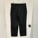 Mango  Side Stripe Straight Wide Leg Cropped Pants Black Photo 2