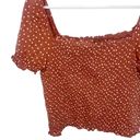 American Eagle  rust red ruched crop top country western size large NWT N Photo 1