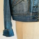 Old Navy Y2K  Denim Blue Jean Cotton Jacket Back Bedazzled Silver Sparkle Cross Photo 14