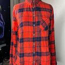 Merona Womens Flannel orange red Photo 0