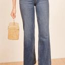 Reformation  Fawcett High Rise Wide Leg Crop Denim Jeans in Celtic Wash Photo 2