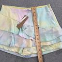 DO+BE  Collection Ruffle Skort Women's Large Tie-Dye Pink/Yellow Tiered New Photo 7