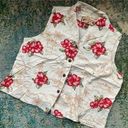 Caribbean Joe Vintage 90s  sleeveless Hawaiian floral button down blouse, size XL Photo 0