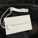 Saints + Secrets NWT  Cut Out Strapless Black Copper Bling M Photo 11