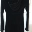 Juicy Couture Y2K  tie waist hooded L/S terry dress BLK Photo 2