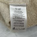 Michael Kors  Gold Glitter Cowl Neck 3/4 Sleeve Sparkle Holiday Sweater Medium Photo 4