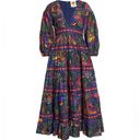 Farm Rio NWT  Animal Utopia Puff Sleeve Midi Dress Photo 3