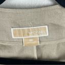 Michael Kors  Gold Metallic 100% Linen 3/4 Sleeves Open Cardigan, Size 16 Photo 2