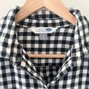 Old Navy  L Womens Black White Buffalo Plaid Check Flannel Button Down Shirt Photo 1