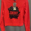 DKNY  Jeans Red Sequin Detail Crew Neck Sweater Womens Size Small b57 Photo 0