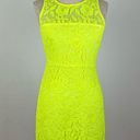 J.Crew  Collection Neon Yellow Lace Sheath Dress Photo 0