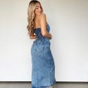 Lane 201  Denim Tube Midi Dress Photo 1