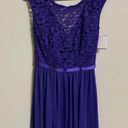 David's Bridal David’s Bridal Cap Sleeve Dress Size 6 Purple New Prom Formal Homecoming NWT Photo 2