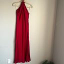 Hello Molly NEW  ADMIRED FROM ALL ANGLES SATIN HALTER MAXI DRESS WINE Photo 2