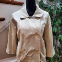 Daisy Fuentes  Women's Beige Cotton Double Breasted Long Sleeve Jacket Blazer 2X Photo 0