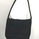 The Sak  Black Macrame Tote Purse Shoulder Bag Medium Zipper Closure Boho Chic Photo 6