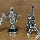 Juicy Couture  Blue Ribbon Couture cup charm and Eiffel Tower Charm Photo 0