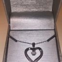 Genuine Diamond Heart Necklace Silver Photo 1