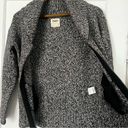 Aritzia  TNA Gray White Telluride Wool Zipper Sweater Shawl Collar Size Small Photo 5