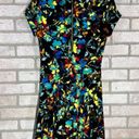 Parker  Bold Floral Print Short Sleeve Fit and Flare Dress Size S Photo 6