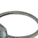 Ruby 10K 10KT White Gold Faux  Halo Cushion Ring Sz 7 Photo 5