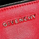 Givenchy Couture Large Rare Red, White & Navy Stitched Logo Pouch/Clutch Photo 5