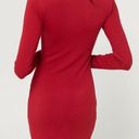 Urban Outfitters NWT UO Fran Red Cutout Mockneck Sweater Dress Photo 5