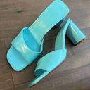 Bershka Breshka Blue Heeled Sandals Size 38 Photo 0