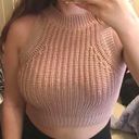 Nordstrom Pink Crochet Crop Top Photo 4