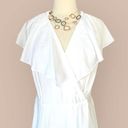 Vince  White Wrap Dress Flutter Sleeve V-Neck Ruffle Cape Midi Designer XS NWOT Photo 7