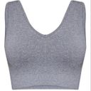 Pretty Little Thing Heather Grey V Neck Sports Bra Photo 7