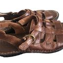 Born concept Boc Born Leather Fisherman Sandal Brown Sz. 8 Side Buckle Casual Comfort Boho Photo 0