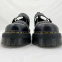 Dr. Martens Addina Platform Mary Janes Black Leather Flower Buckle Shoes Size 9 Photo 5