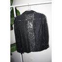 Parker Alex &  Women's M Blouse Black Floral Lace Button Up Long Sleeve NWT Photo 4
