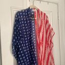 NWT American Flag Stars & Stripes Lightweight Kimono Vest Waterfall Cardigan Size undefined Photo 4