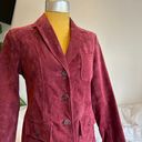 Style & Co burgundy leather blazer Photo 1