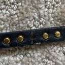 J.Crew  Black with Brass Studs Skinny Belt Small Photo 4