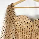 Majorelle  Secrets Dark Nude Polka Dot Bodycon Off Shoulder Mini Dress S Photo 4