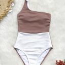 Cupshe  one piece color block one shoulder bow tie swimsuit Photo 0