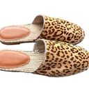 Gap  Leopard Print Espadrille Mule Slide-On Flats Size 9 Photo 5