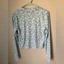 Daisy Just Polly  Print Ribbed Collared Button Down Size Large Photo 2