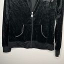 BCBGMAXAZRIA black velvet bling zip up track suit jacket size large Photo 3