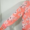 Love Tree  Women's Pink Floral Full Zip Bomber Jacket Size S Photo 4