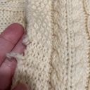 Aran Crafts 100% Merino Wool Cardigan Poncho Sweater Fringe Made In Ireland Size M Photo 4