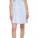 Calvin Klein Blue & White Plaid Checker Seersucker sleeveless Mini Dress- Size Small Photo 1