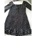 The Row *A Womens Black White Polka Dot Square Bishop Sleeve Ruffled Mini Dress Sz S Photo 2