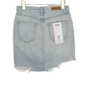 GRLFRND Revolve  Rhoda Ripped Denim Skirt in I Got Mine Lightwash Mini Skirt 28 Photo 5