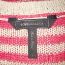 BCBG MaxAzria large striped hi low linen sweater Photo 5