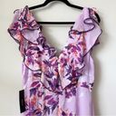 Lulus NWT  Sammi Floral Ruffle Surplice Maxi Dress in Lavender sz M Photo 6